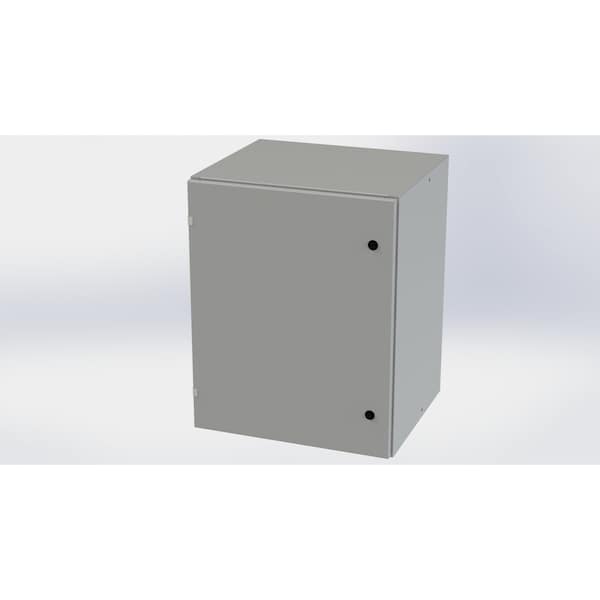 1/4 Turn Latch Electrical Enclosures, 30 in H, 20 in D, 24 in W, NEMA 3R, 4, 12, 13, Carbon Steel